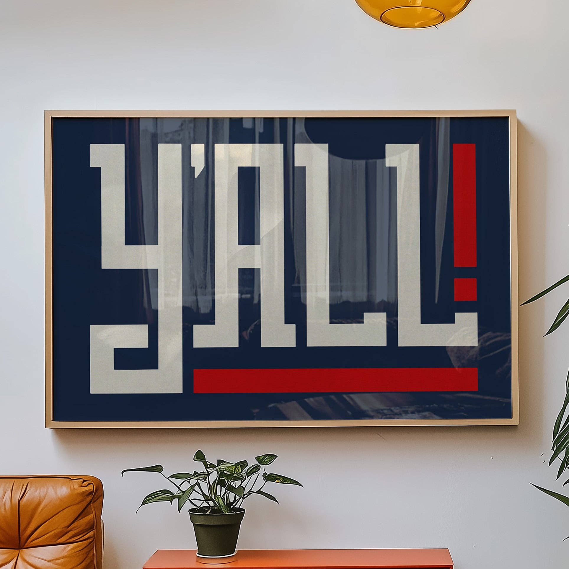 Tejas Country Club - Wholesale Art Print - Y'all Typography Navy and White Wall Art Print Poster Decor (FLAT)5