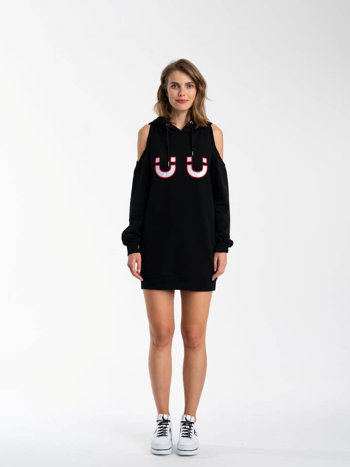 SORT PATCH NØGEN HÆTTETRØJE for engroshandel hos DSG