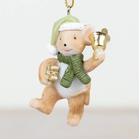 Muis met Bel, 8cm voor wholesale door Gainsborough Giftware x Portland Living