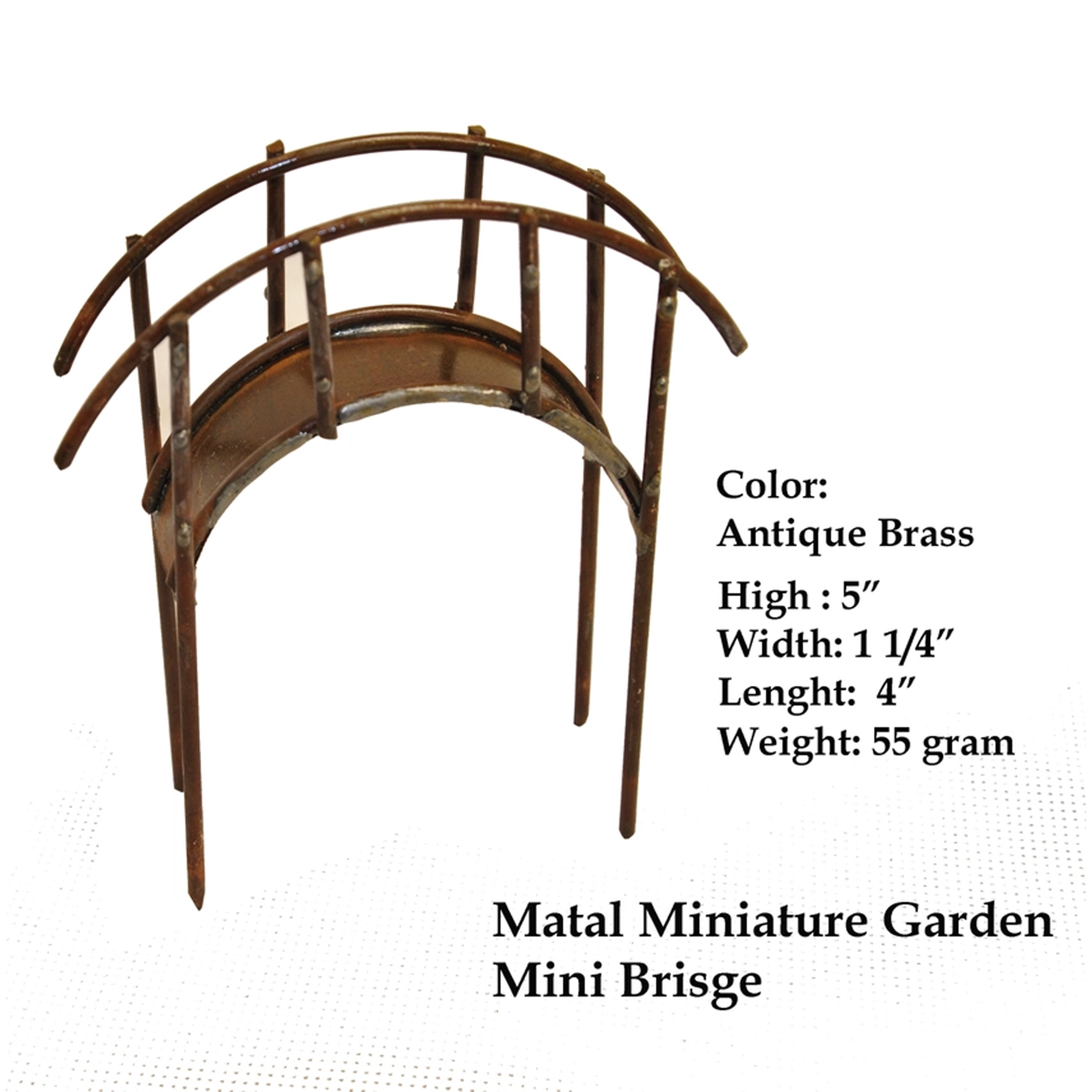 G & F Products - Vente Bibelots/décorations d'extérieur - Fairy Garden Mini pont miniature rustique2