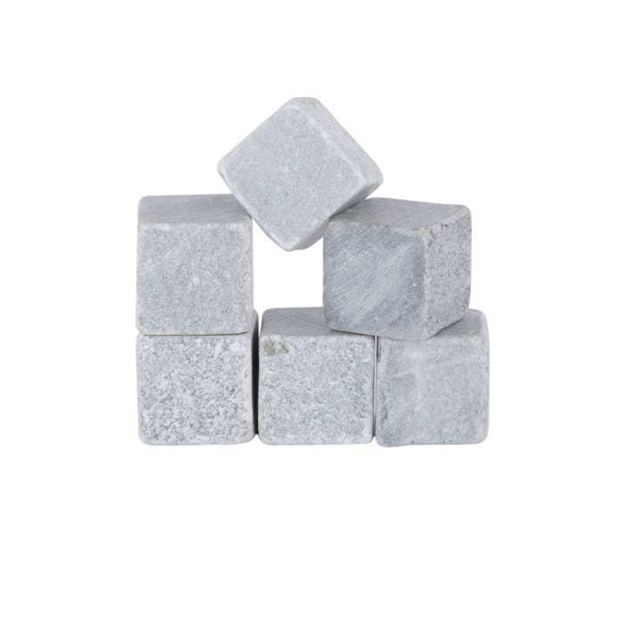 Viski - Wholesale Drink Chilling Cubes - Glacier Rocks® Small Soapstone Whiskey Cubes Set of 62