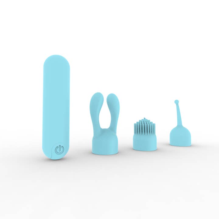 Liebe Seele - Wholesale Sex Toy - Dynamic Rainbow Silicone Bullet Vibrator - Light Blue