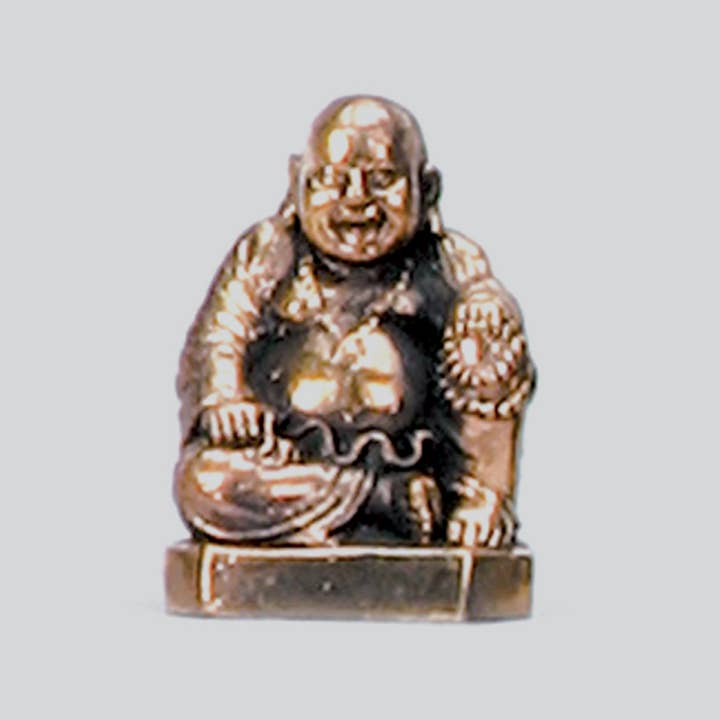 Kathmandu Imports – wholesale Dekorativ statyett – Skrattande Buddha liten staty (S-15)