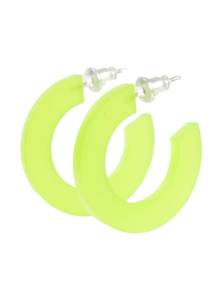 LIME HOOP EARRINGS for wholesale by The Paper Dress
