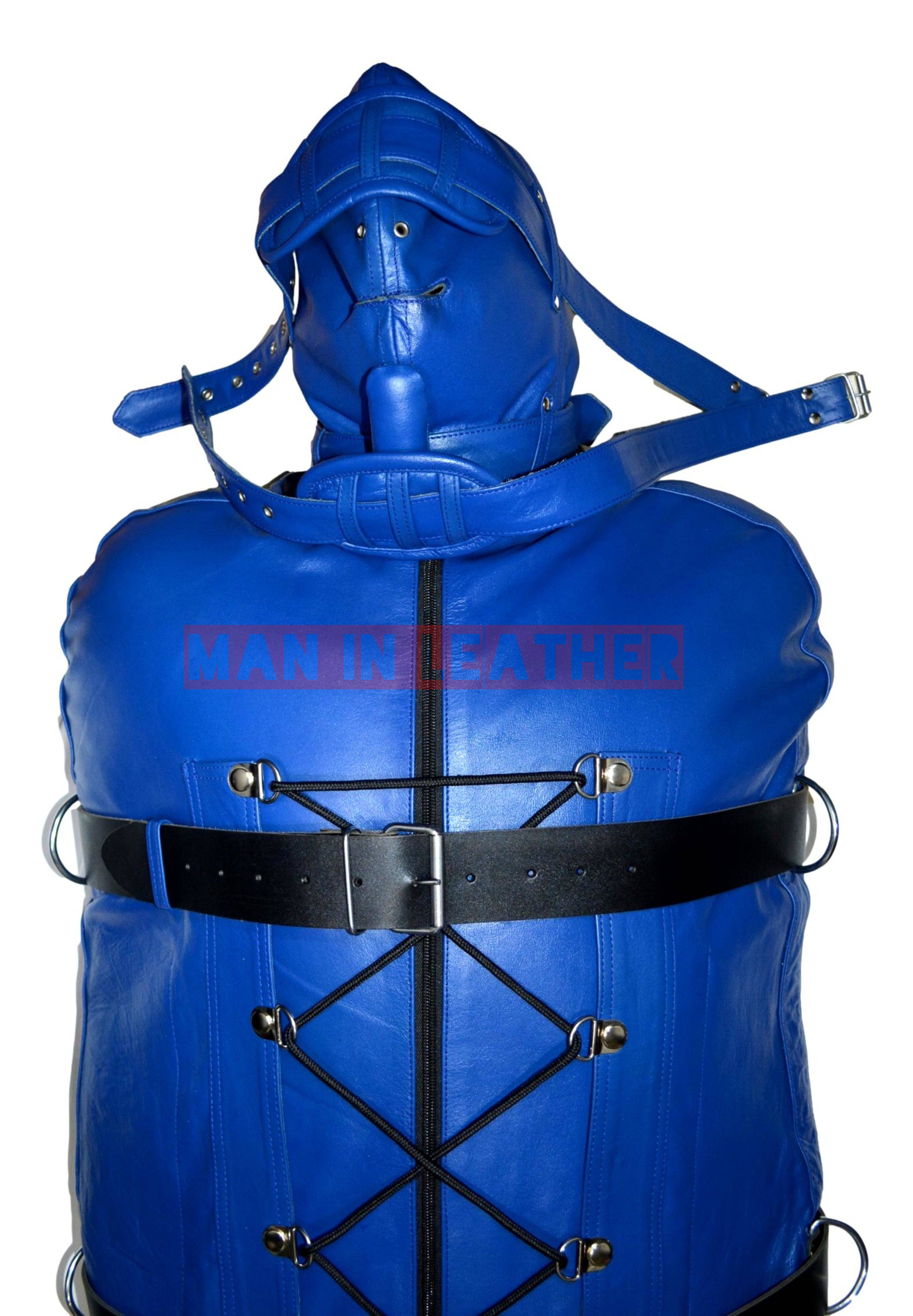 Meninleather - Vendita all'ingrosso Sacco nanna - Neonati - Borsa bondage Sacco a pelo in vera pelle di mucca con restrizioni Sacco a pelo in pelle premium4