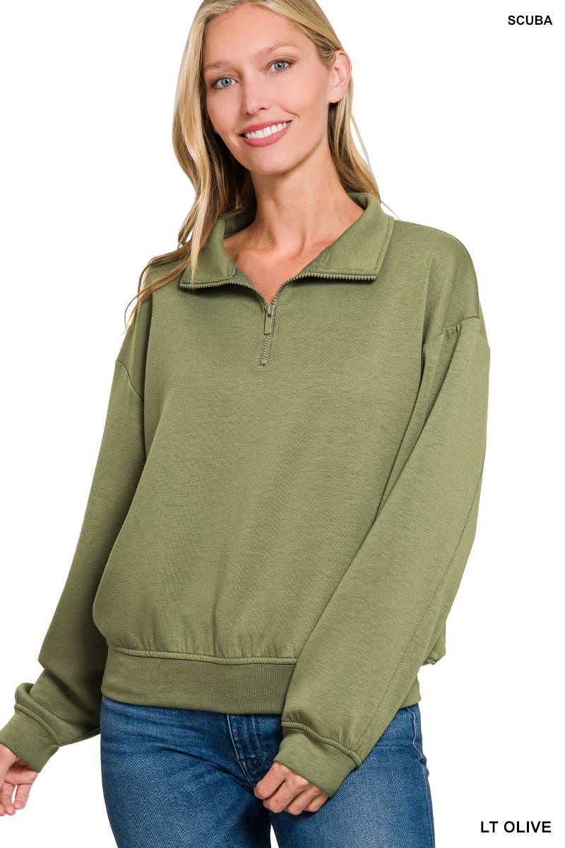 42POPS - Venta al por mayor Sudadera - Mujer - .Sudadera con media cremallera Scuba25