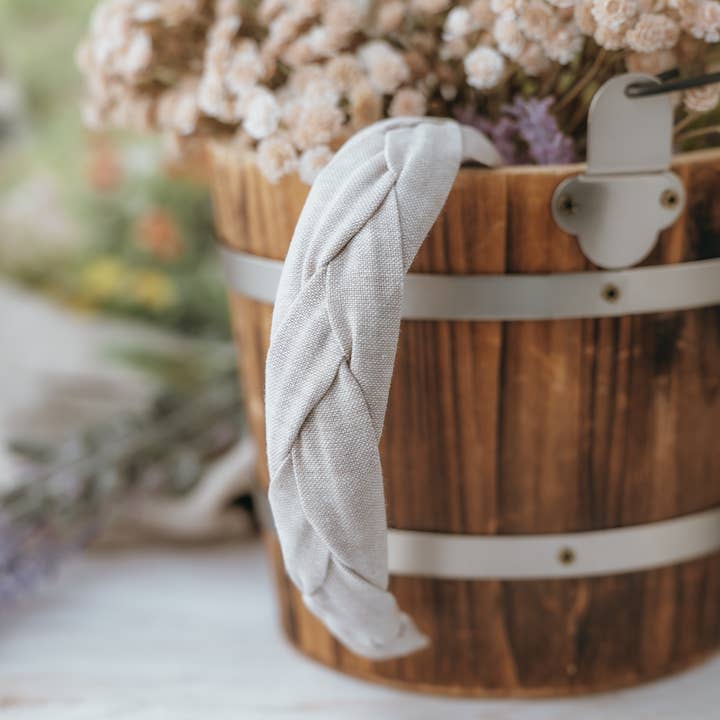 Maddie and Me Handmade - Wholesale Fashion headband – women's - Fall Braided Alice Band | Flax Khaki Neutral Womens Headband5