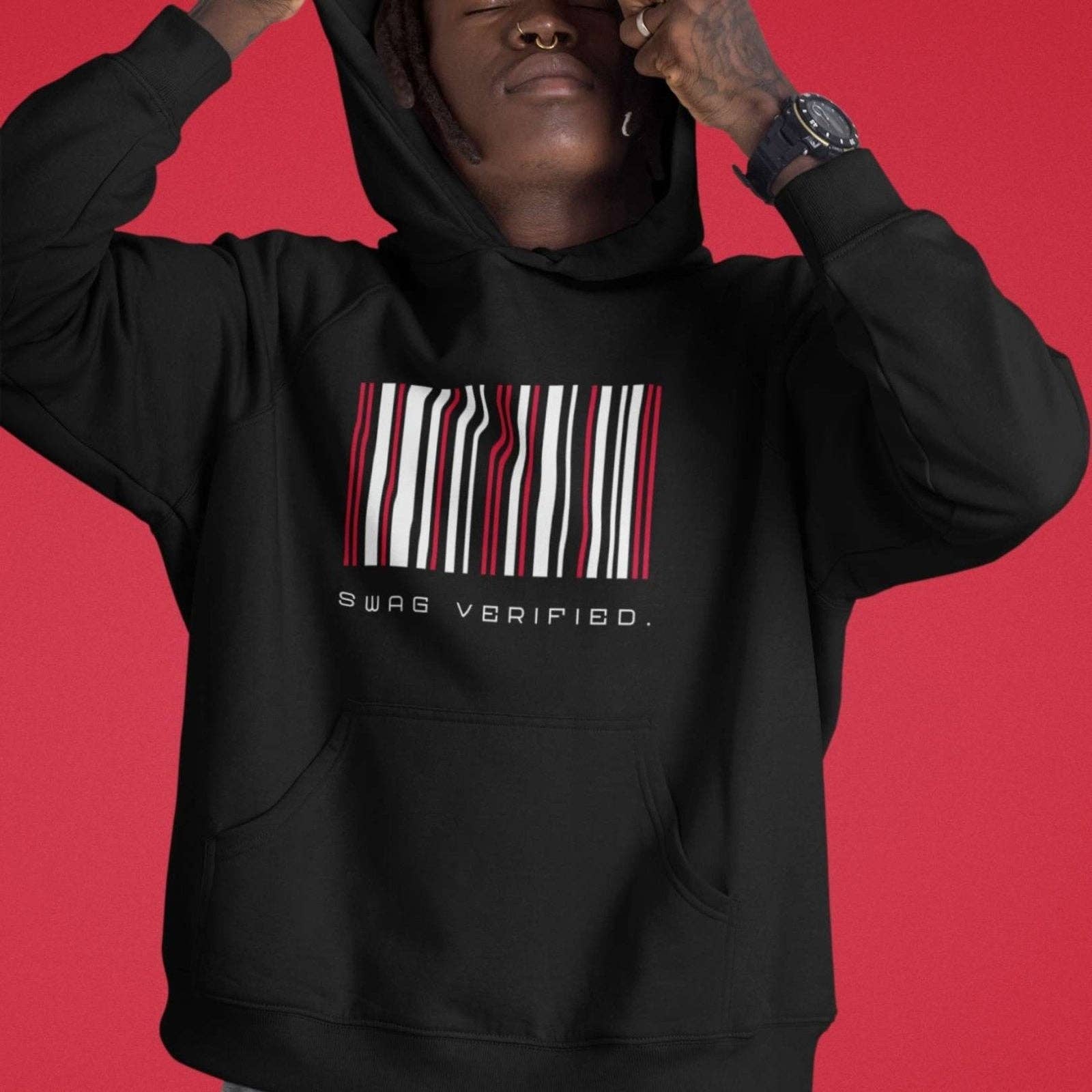 Ohhh So Swag - Wholesale Hoodie - Unisex - Swag Verified. Barcode Unisex Premium Pullover Hoodie | CA16