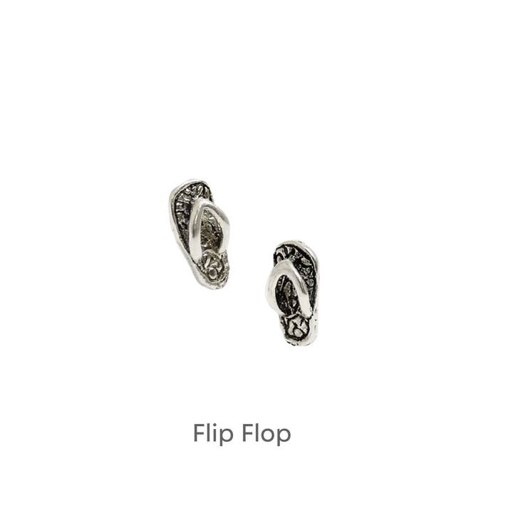 Crumble & Core – wholesale Stud/post earrings – Silver Stud Earrings – Sterling Silver Studs Flip Flop Earrings | Beach Life Gift Box2