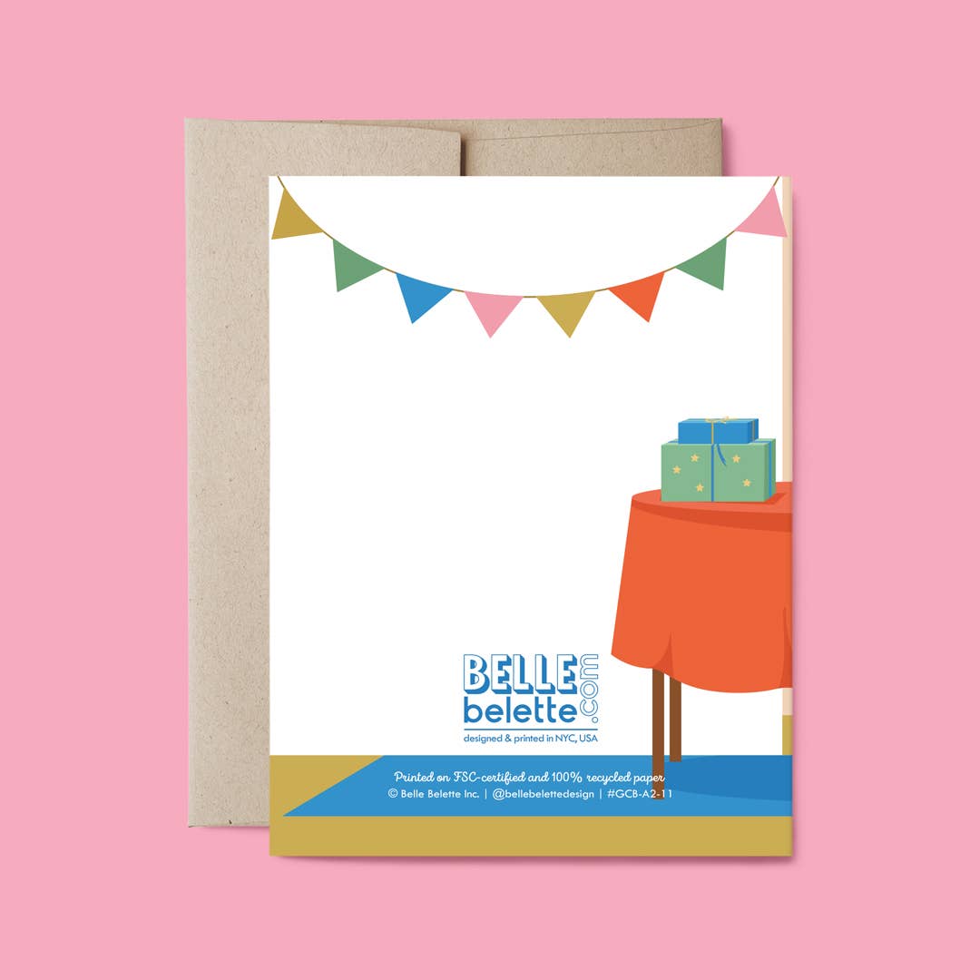 Belle Belette – wholesale Födelsedagskort – Ät massor av tårta (hund) födelsedagskort1