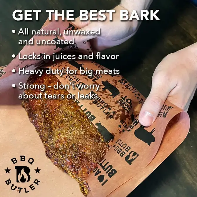 The BBQ Butler - Wholesale Food Storage Wrap/Bag - Pink Butcher Paper - 24"x150'3