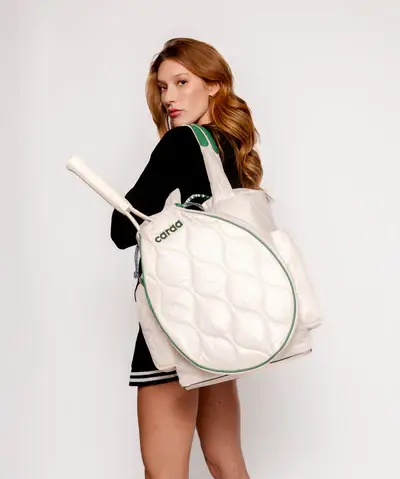 Caraa - Wholesale Sports Bag - Unisex - Tennis Quilted Backpack Tote in Ivory9
