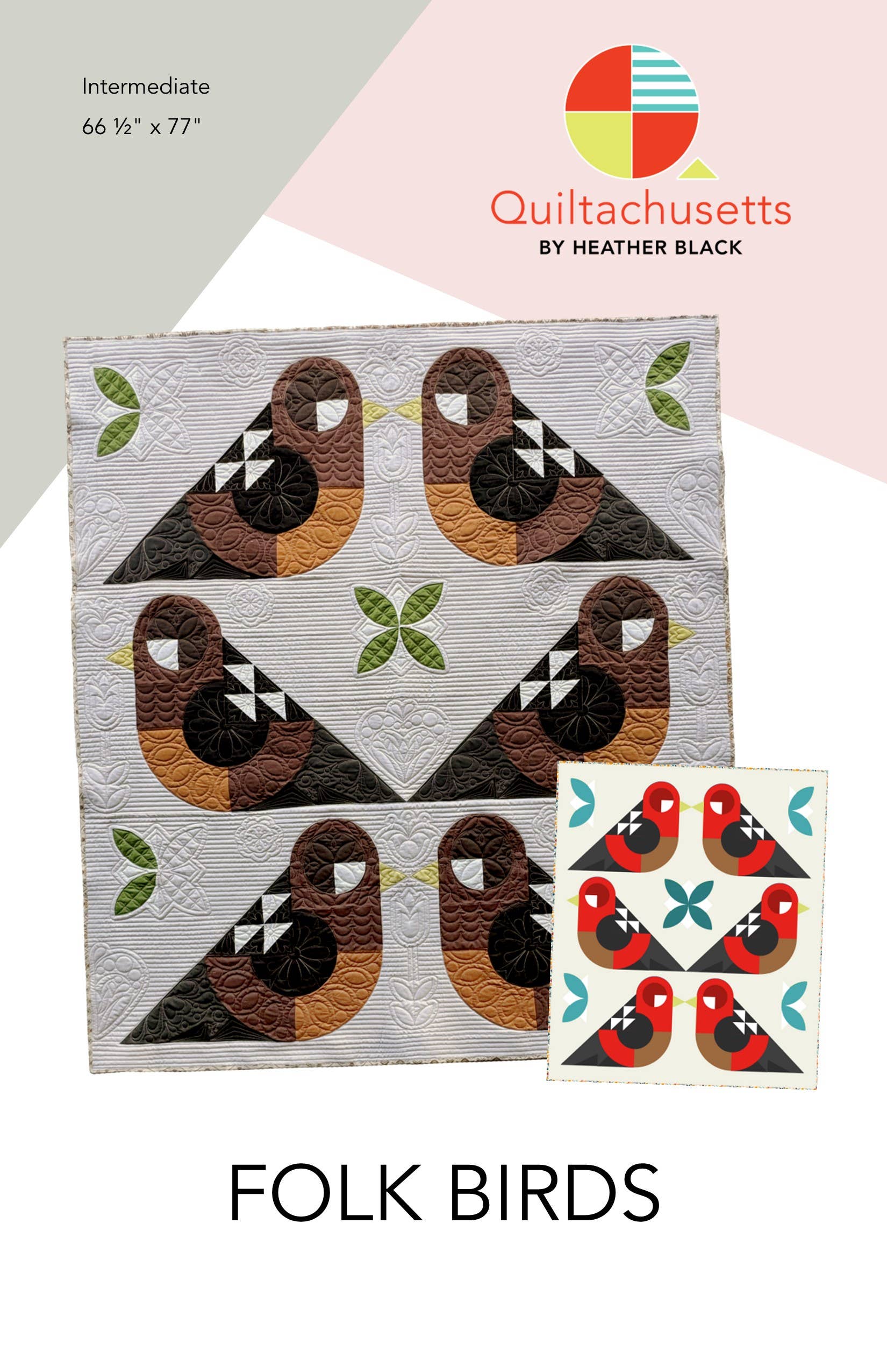 Quiltachusetts - Wholesale Craft Sewing Kit - Folk Birds Quilt Pattern1