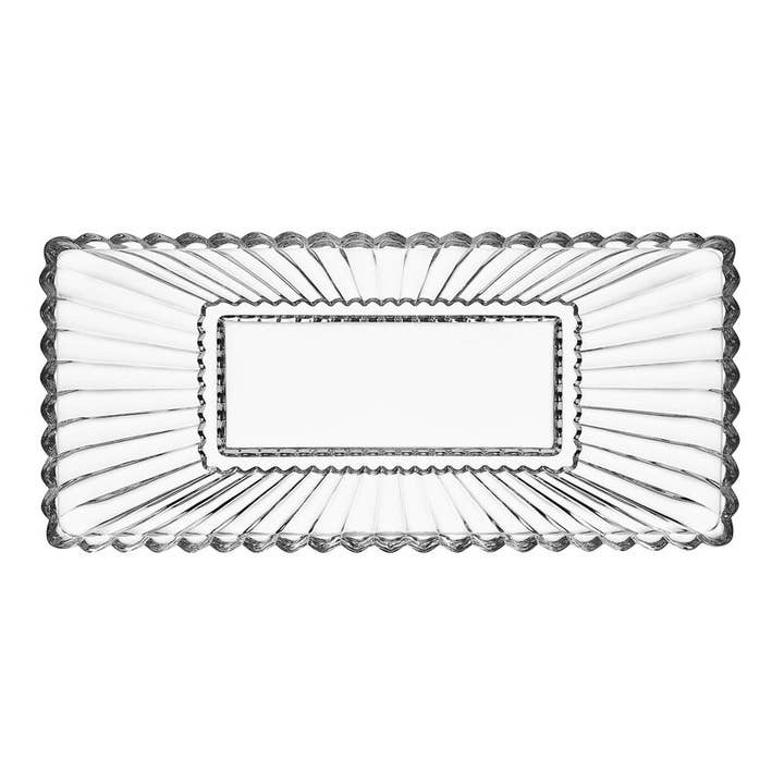 Mikasa - Wholesale Decorative Tray - MIkasa Estate 14.75In Lead Free Crystal Tray
