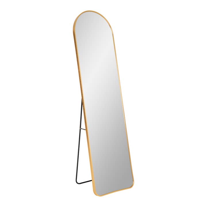 Madrid Mirror - Mirror with brass look frame 40x150 cm for wholesale on Faire4