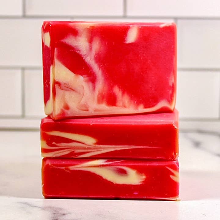 Pomegranate Soap for wholesale by The Essential Oils Soapery