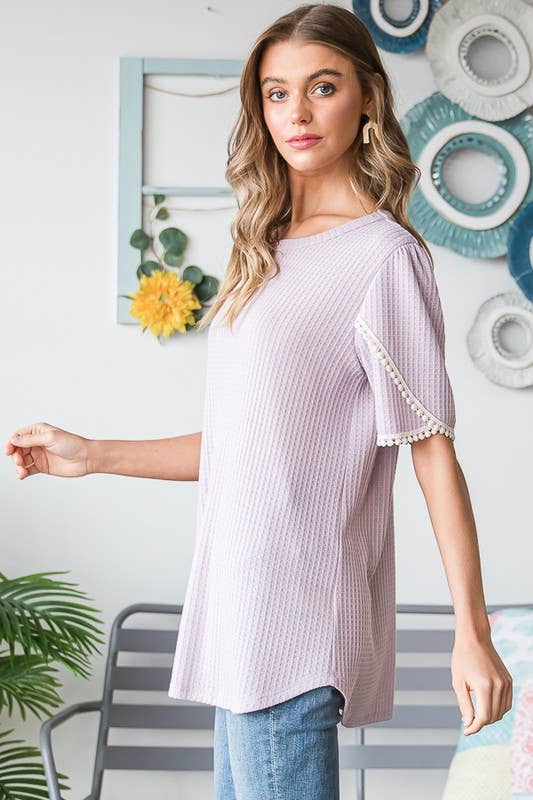 HEIMISH – Túnica - Mulher por atacado – TAMPO DE WAFFLE MACIÇO ET7046-1110