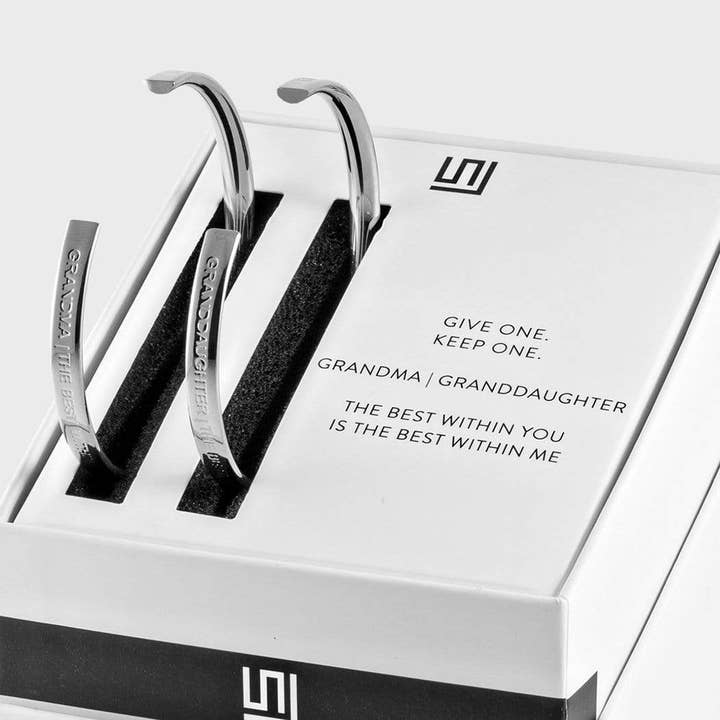 STELLA VALLE - Wholesale Cuff Bracelet - GRANDMA | GRANDDAUGHTER Bracelet Gift Set2