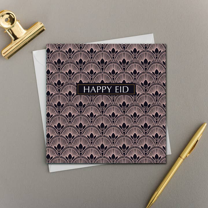 x6 Eid Art Deco Print Card for wholesale by Eastern Print Studio