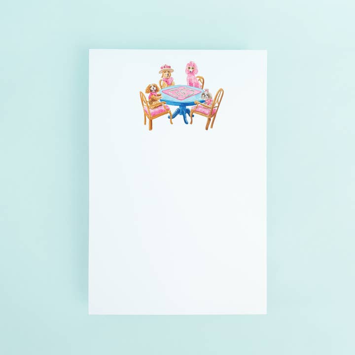 Taylor Paladino - Wholesale Notepad - Dogs Playing Mahjong Notepad