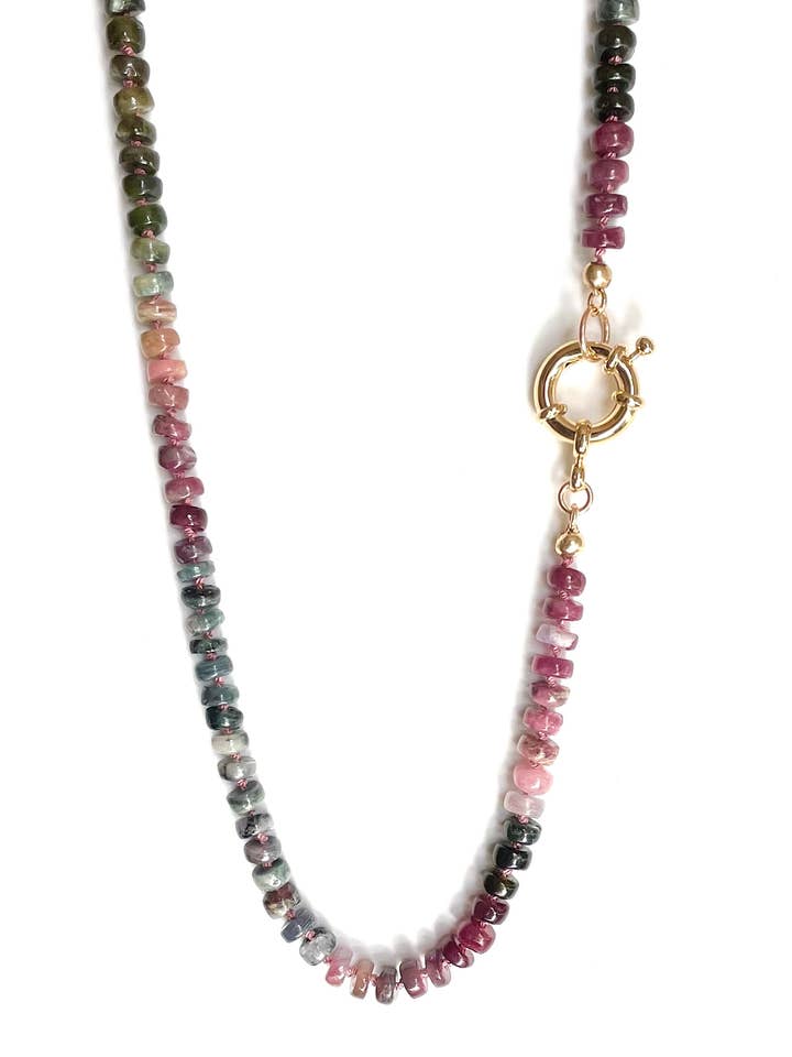 Collana con tormalina anguria per la vendita all'ingrosso da parte di Jennifer Tuton Jewelry