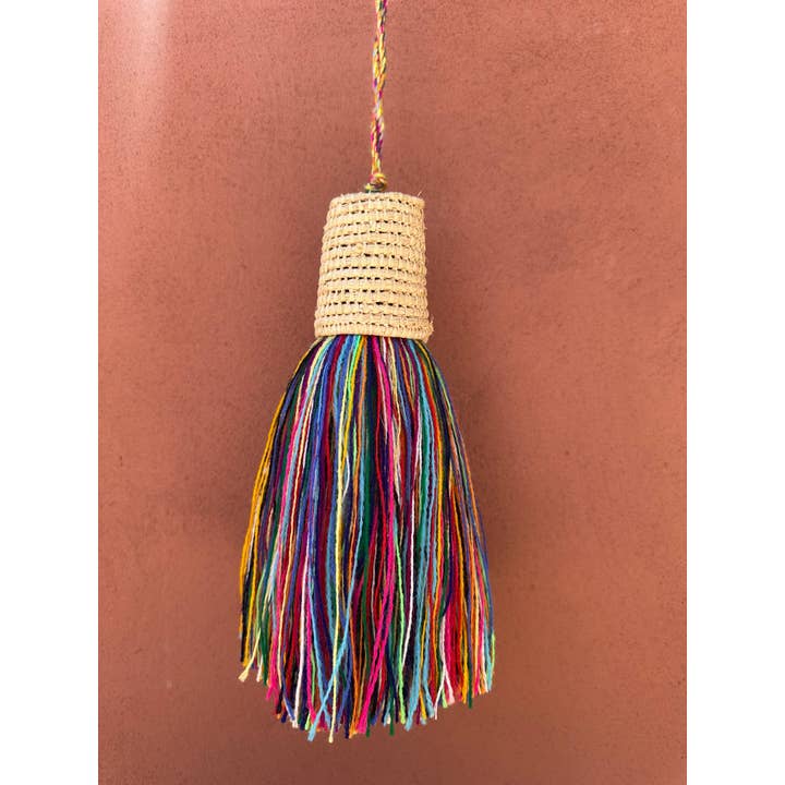 SOUK in the CITY - Wholesale Decorative Tassel/Wall Drop - XL Multi Tassel with Raffia Cup4