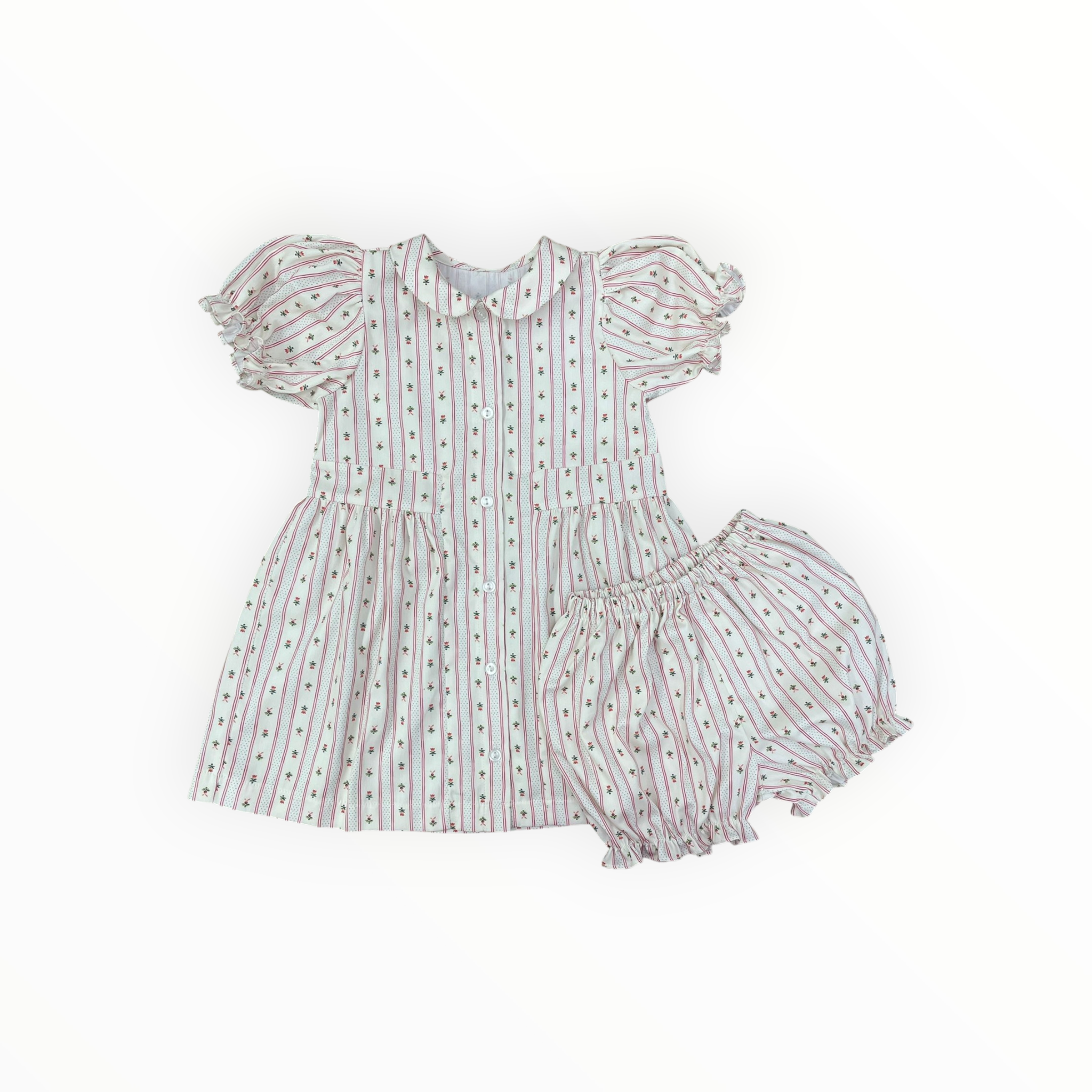 Sun House Children's - Wholesale Dress - Kids - Charlotte Dress | Holiday Dot Stripe5