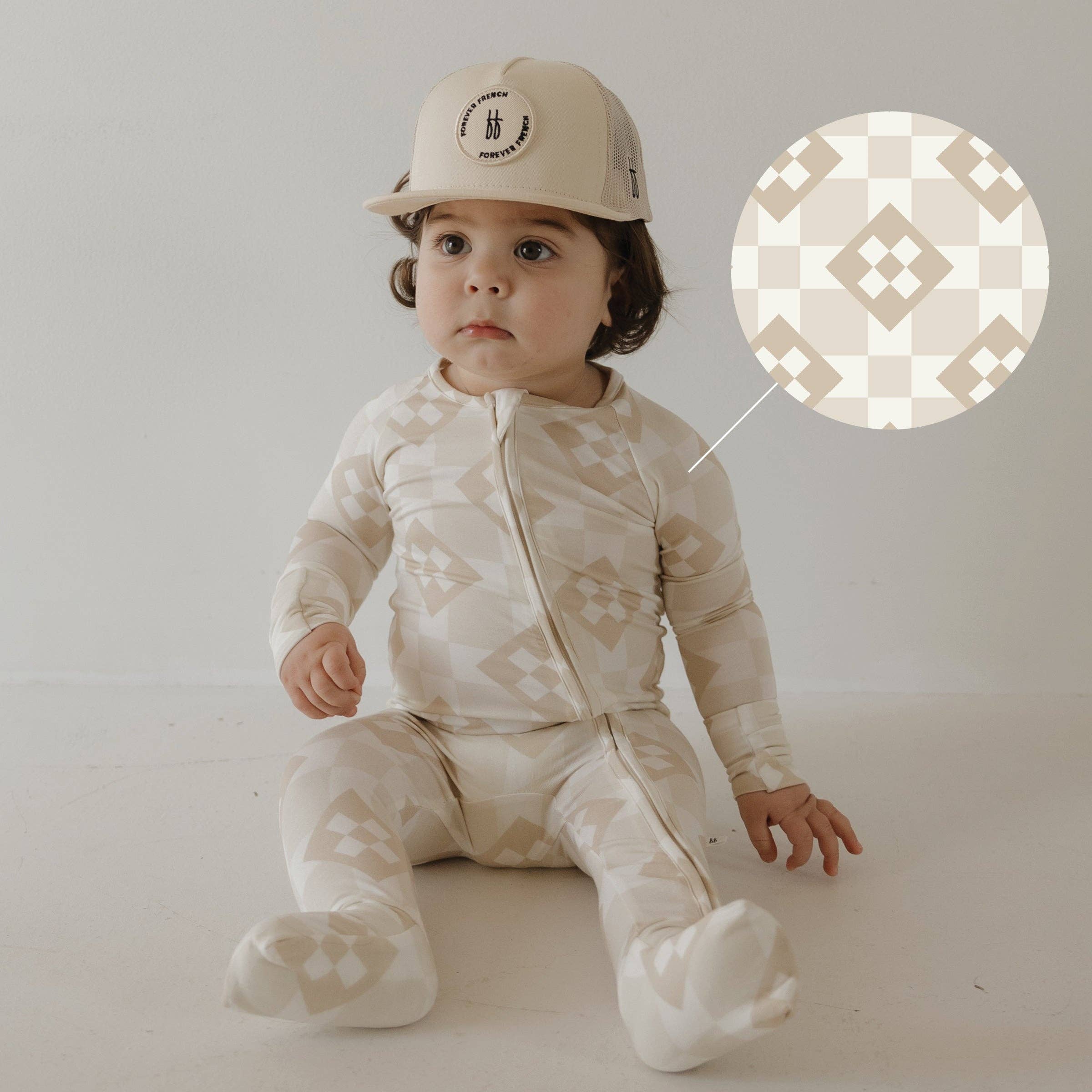 Forever French Baby - Wholesale Sleepsuit - Baby - Bamboo Zip Pajamas | Cottage Quilt1