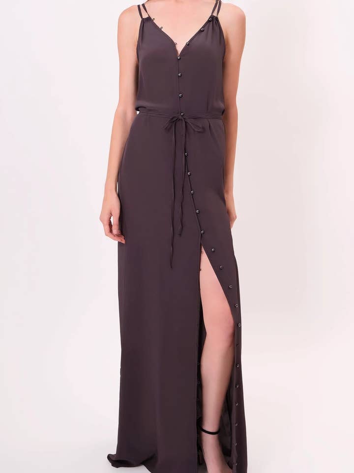 MYKONOS MAXI DRESS (NOIR) for wholesale by Chloe Colette