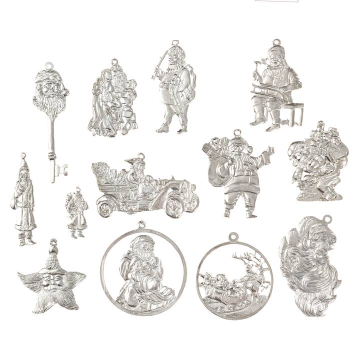 Santa Claus Christmas Ornaments - Wide Varity Available for wholesale by House of Morgan Pewter