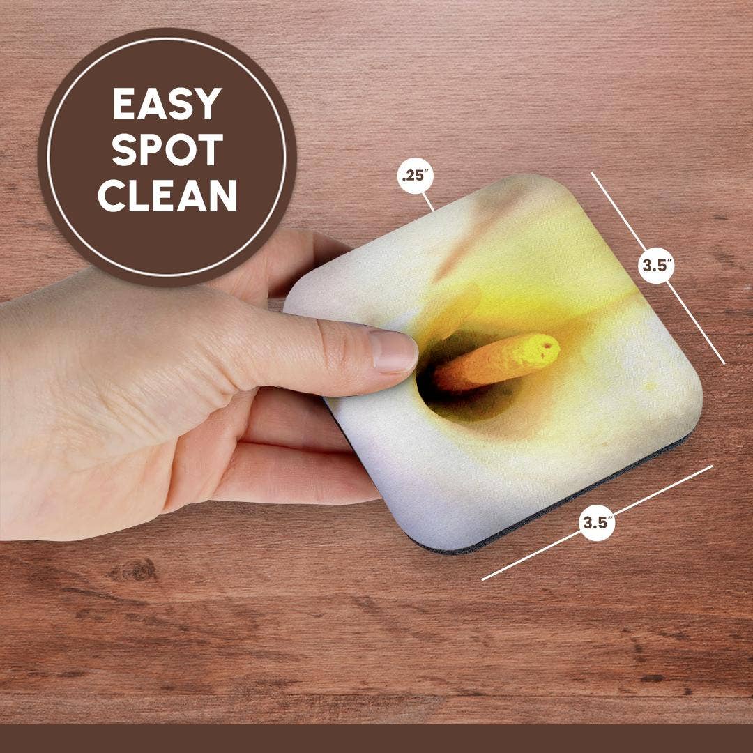 3dRose - Wholesale Onderzetters - 3dRose, Crème Witte Calla Lelie Close-up Abstracte Kunst, Onderzetter13