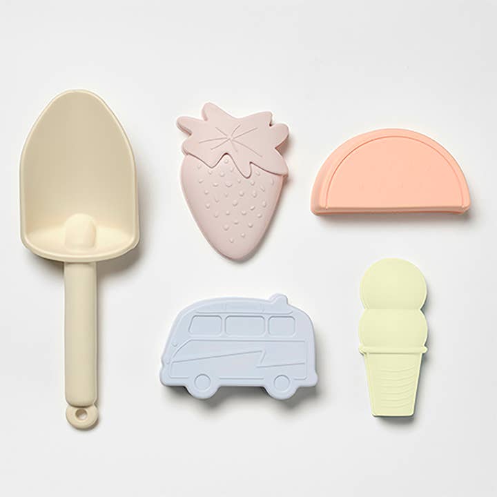 Sunnylife - Wholesale Beach/Pool Toy - Kids & Baby - Silicone Bucket & Spade Set Apple Sorbet Multi