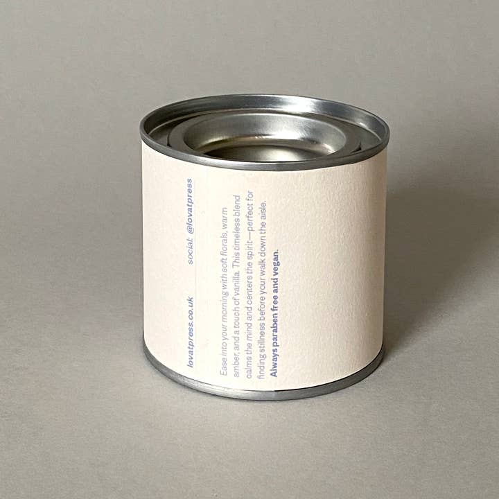 Lovat Press - Wholesale Travel Candles - Something Blue wedding day soy wax candle tin2