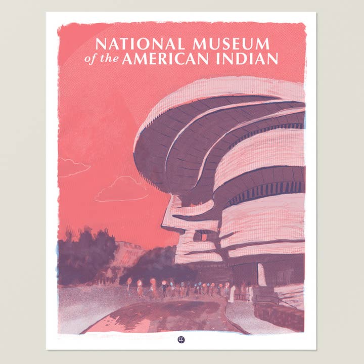 Carte postale du Musée national des Indiens d'Amérique pour la vente par The Culture Curious