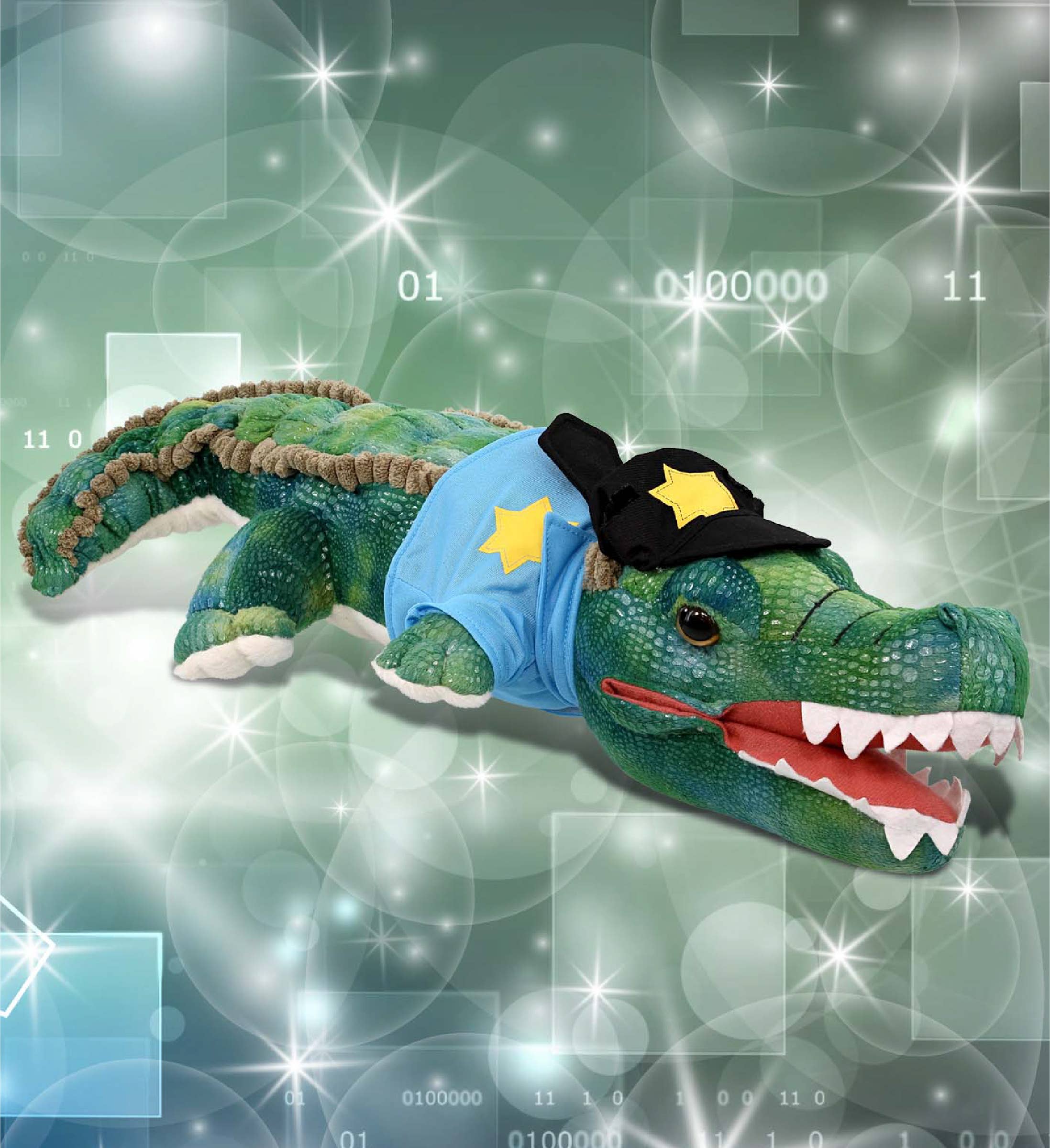 Cota Global – Peluche - Crianças e bebés por atacado – Pelúcia Polícia - Coleção Selvagem Pelúcia - Jacaré Verde de 24"5