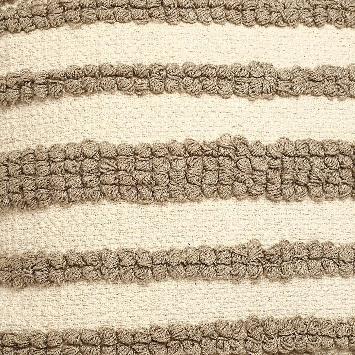 Natural REDEARTH Throw Pillow Covers 100% Cotton (18x18) Pack of 2 for wholesale on Faire5