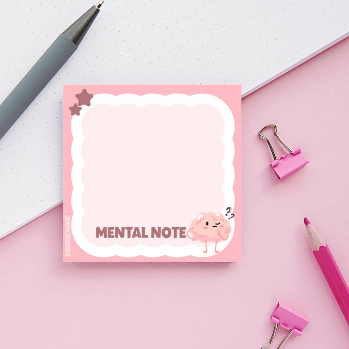 Mental Note Sticky Note Pad – Cute Brain Design, Funny Office Stationery for Work or School and other Purchase Wholesale left brain. Free Returns & Net 60 Terms on Faire trending on Faire.