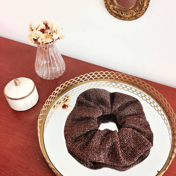 CHOUCHOU BRILLANTE BRONCE / accesorio para el cabello mujer para venta al por mayor de Laure Derrey