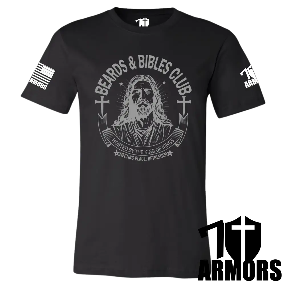 7 ARMORS APPAREL - Wholesale Screen Printed T-Shirt - Men's - BEARDS AND BIBLES CLUB T-SHIRT1