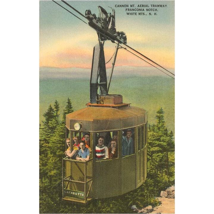 Found Image Press - Wholesale Postcard - Postcard NH-215 Aerial Tramway, Franconia Notch