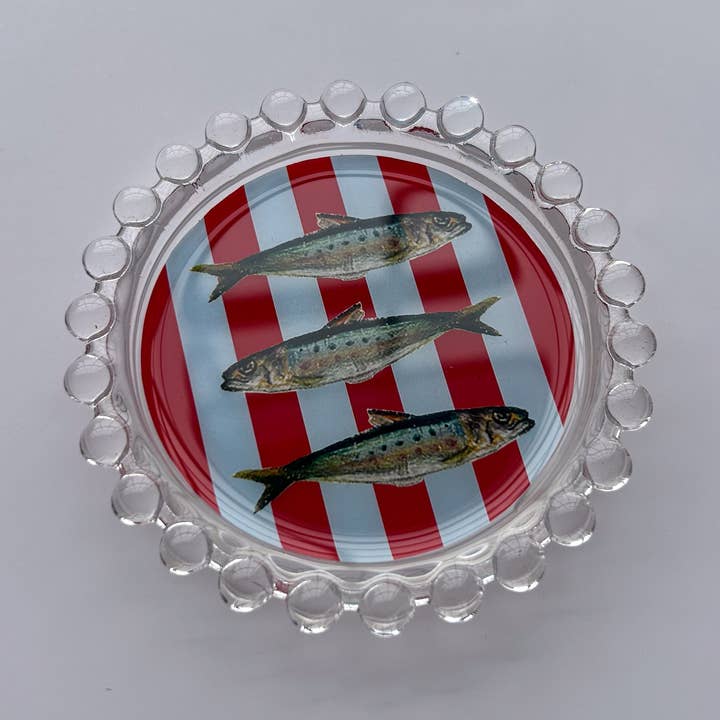 Striped Sardines Trinket Dish for wholesale by Ware Your Snacks