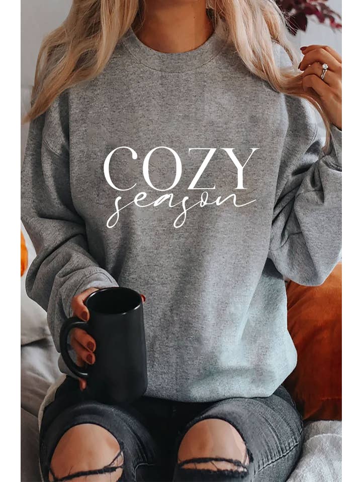 Top Avenue - Vendita all'ingrosso Felpa stampata - Donna - Cozy Season, natalizia, felpa unisex in pile a girocollo10