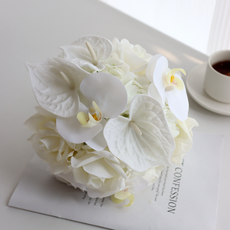 Sweet Home Deco - Wholesale Artificial Flowers - 16‘’T Soft Touch Faux Anthurium Flower Bunch, Floral Bouquet11