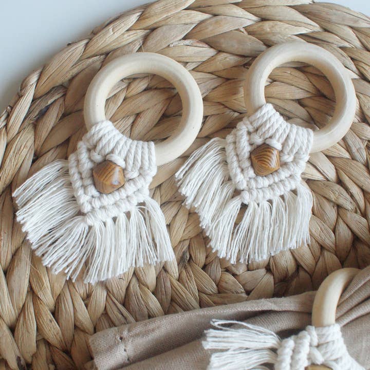 Boho napkin rings, Macrame napkin rings, Natural table decor for wholesale by Macrame Makers