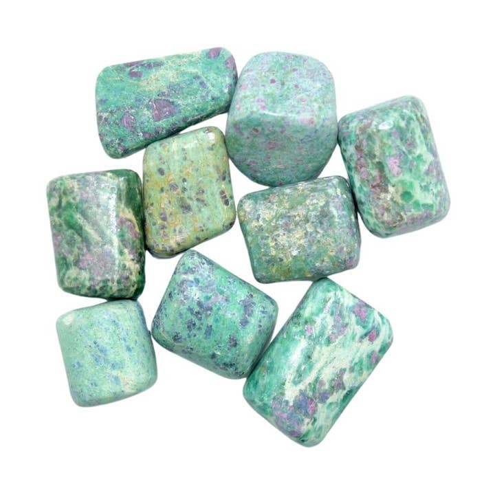 Tumbled Crystal - Ruby Fuchsite, 2lbs for wholesale by Earths Elements Wholesale