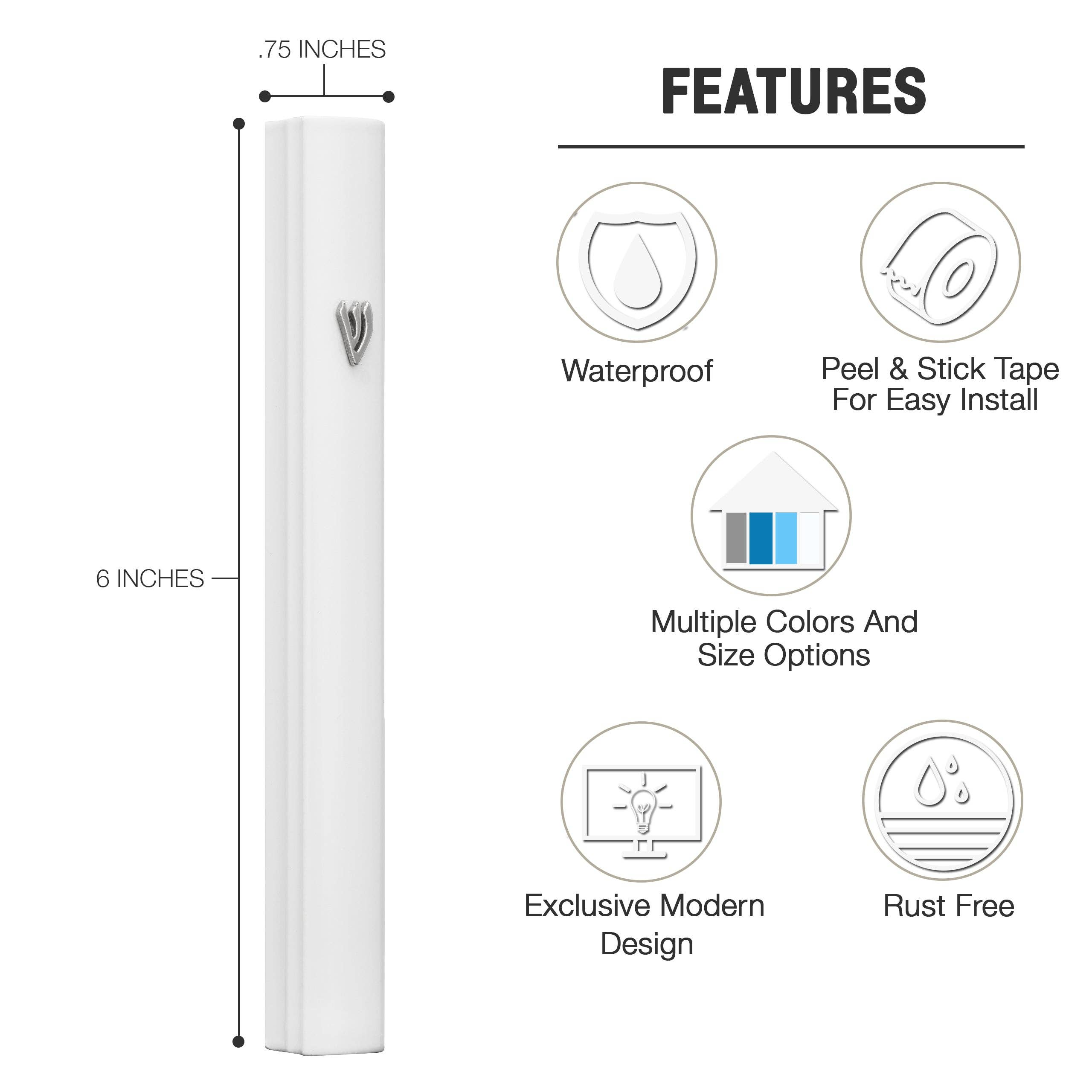 A&S Mezuzot - Vente Décorations de table - Étui Mezouza en aluminium33