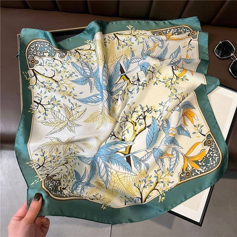 FurDecoration - Wholesale Scarf - Women's - Printed Satin Square Scarf5