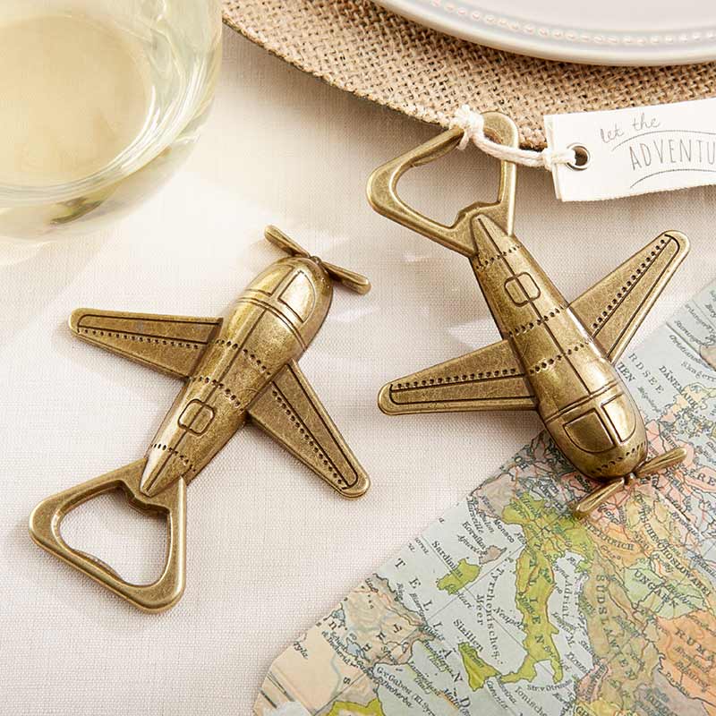 Kate Aspen – wholesale Bottle/wine opener – "Let the Adventure Begin" Airplane Bottle Opener2