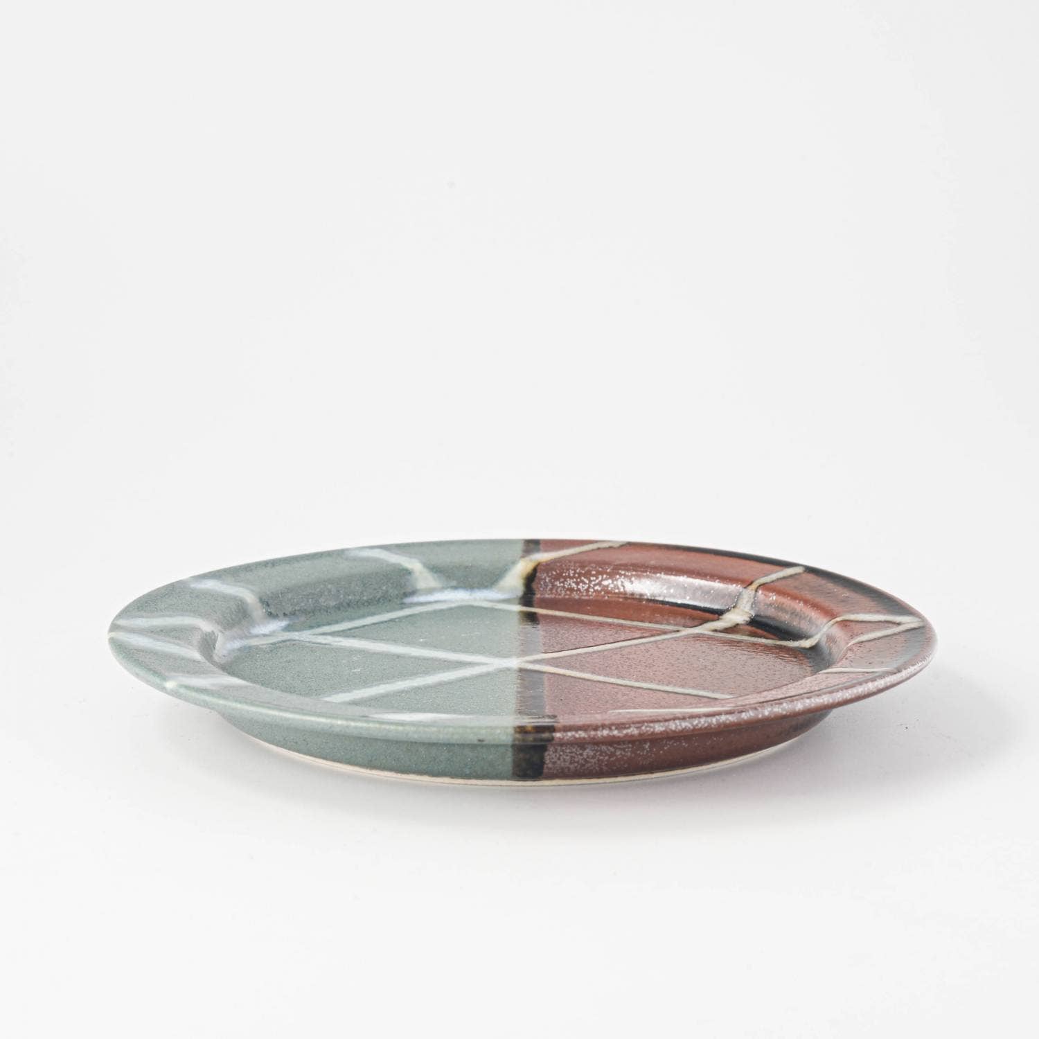 Yamani - Wholesale Salad Plate - Memory of Glaze 16.5cm Rim Plate - Peacock Blue2