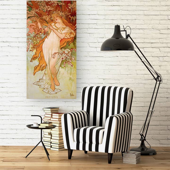 Pintura modernista sobre lienzo: Alphonse Mucha, Spring para venta al por mayor de Selected Artworks Italia